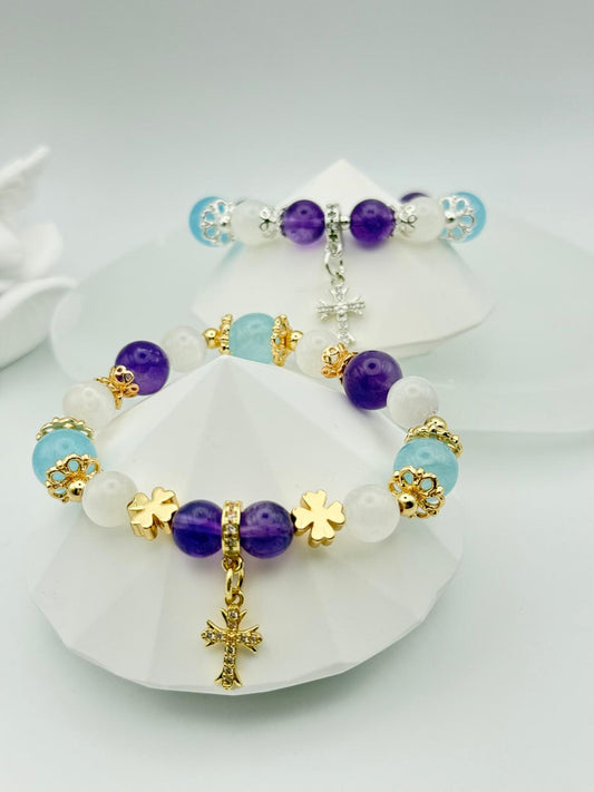 "Faith Over Fear Bracelet" ~ Christian Crystal Bracelet