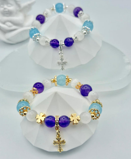"Faith Over Fear Bracelet" ~ Christian Crystal Bracelet
